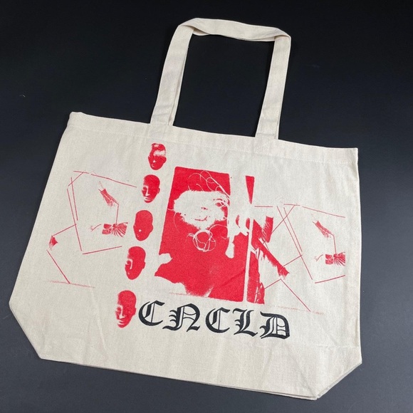 CNCLD Noir Cinema Canvas Cream Tote Bag - Picture 2 of 4